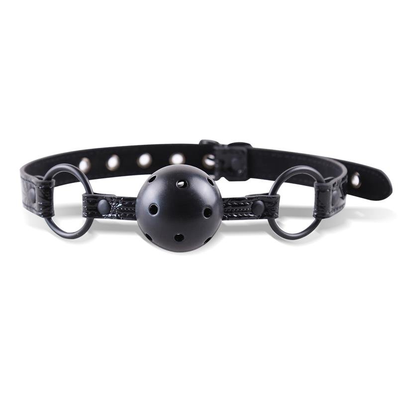 Breathable Gag Ball Sapphire Vegan Leather - Image 4