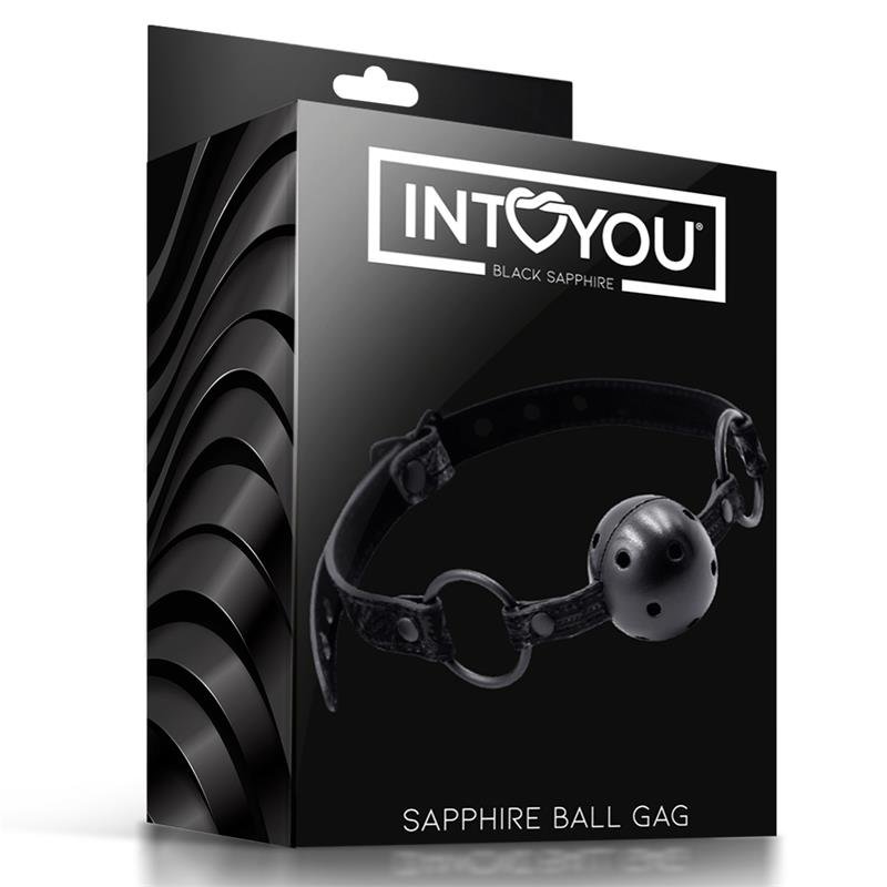 Breathable Gag Ball Sapphire Vegan Leather - Image 7