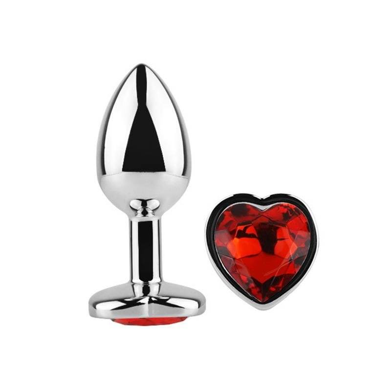 Butt Plug with Heart Jewel Corazón Red Scarlet Size M - Image 3