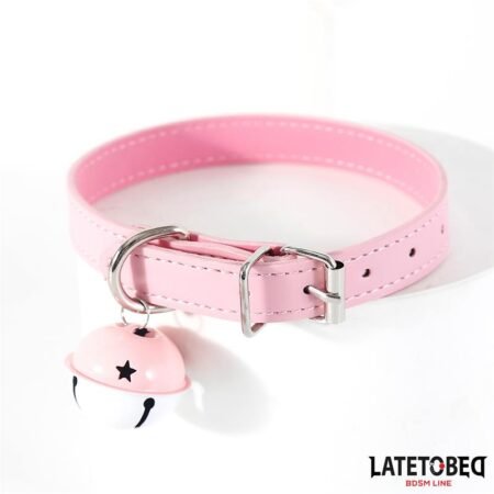 Collar with Bell Adjustable Pink