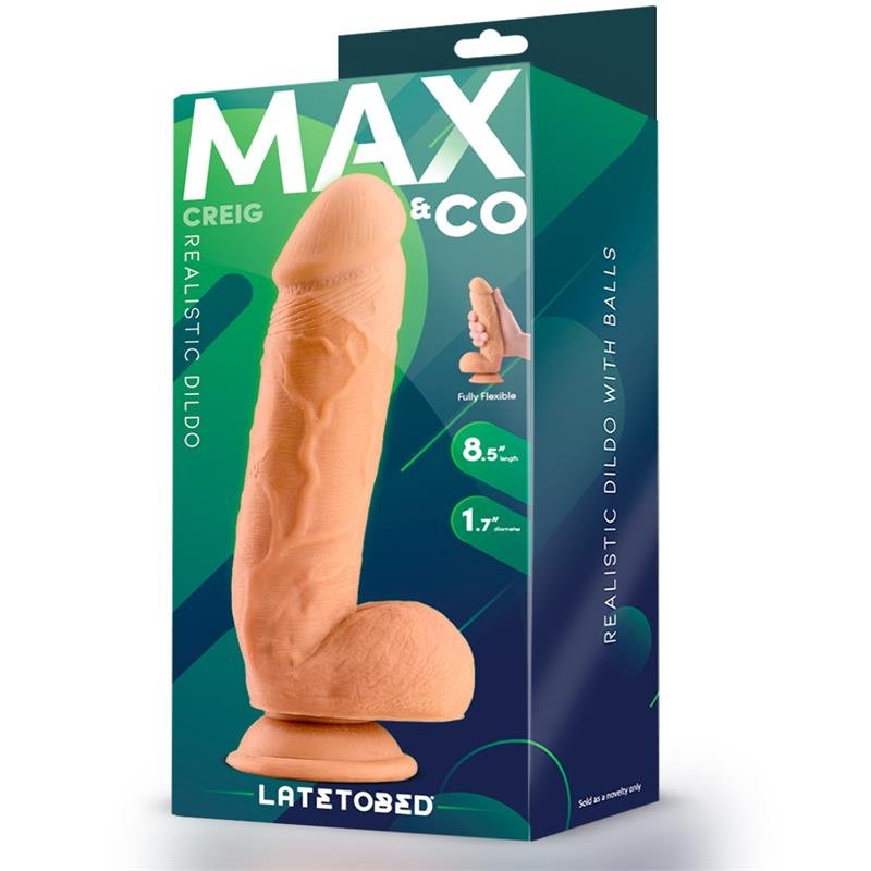 Creig Realistic Dildo with Testicles 8.5 Flesh - Image 4