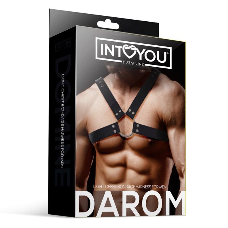Darom Male Chest Bondage Harness Vegan Leather - Image 4