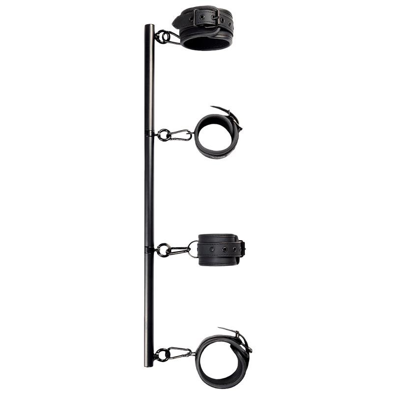 Detachable Rigid Spreader Bar and 4 Detachable Neoprene and Vegan Leather Cuffs - Image 2
