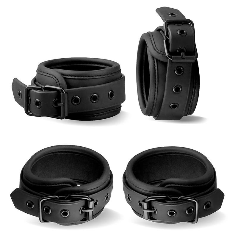 Detachable Rigid Spreader Bar and 4 Detachable Neoprene and Vegan Leather Cuffs - Image 7