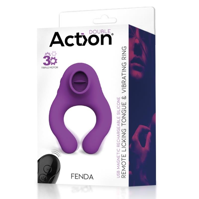 Fenda Vibrating Ring with Licking Tongue and Remote Control 3 Motors Magnetic USB - Image 7