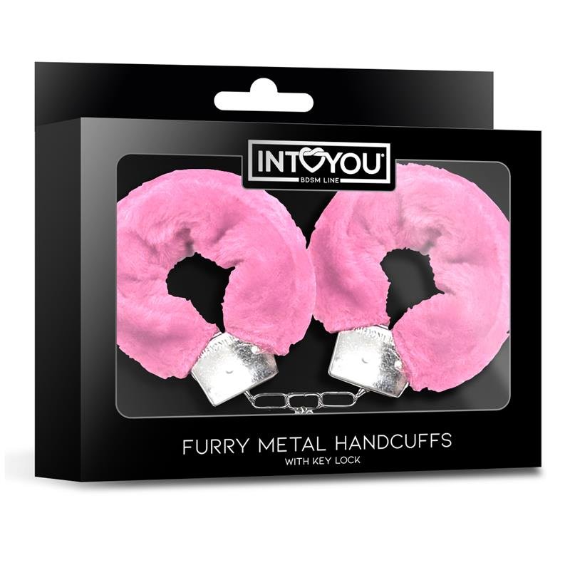 Furry Metal Handcuffs Pink - Image 8