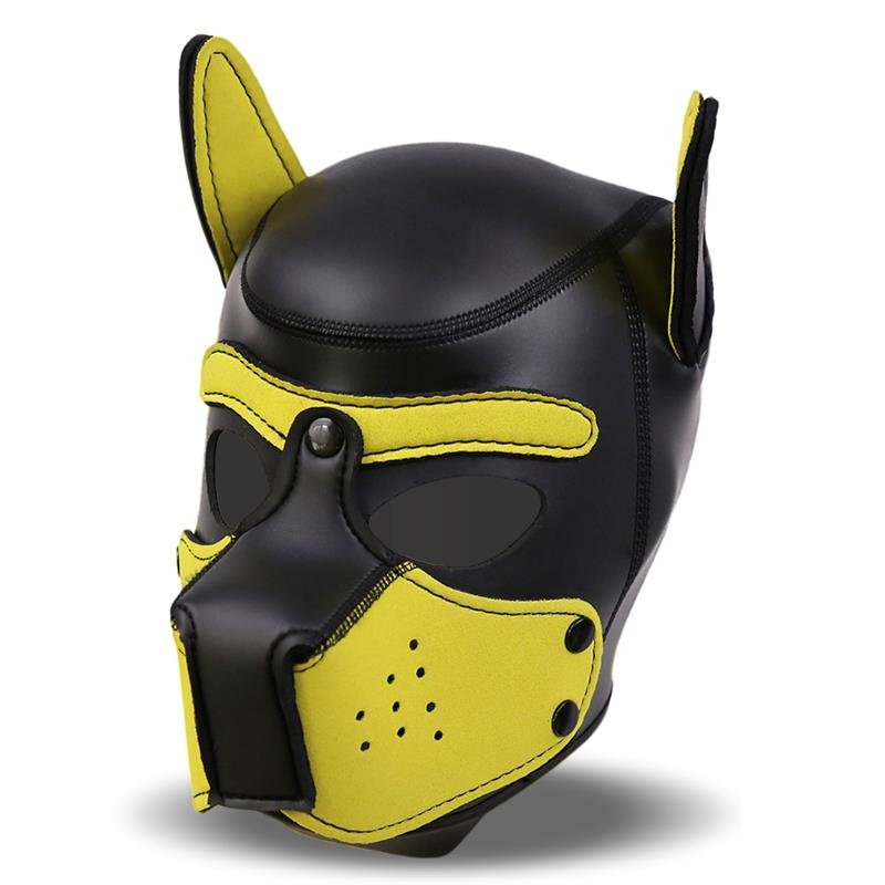 Hound Neoprene Dog Hound Removable Muzzle Black/Yellow One Size - Image 2