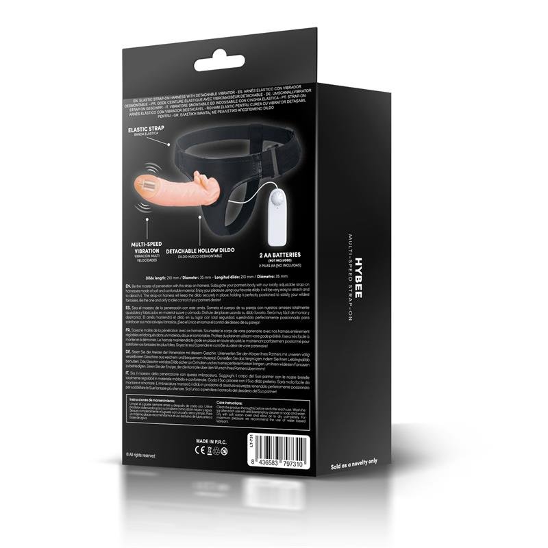 Hybee Multi-Speed Strap-On with Hollow Dildo and Remote Control - Image 6
