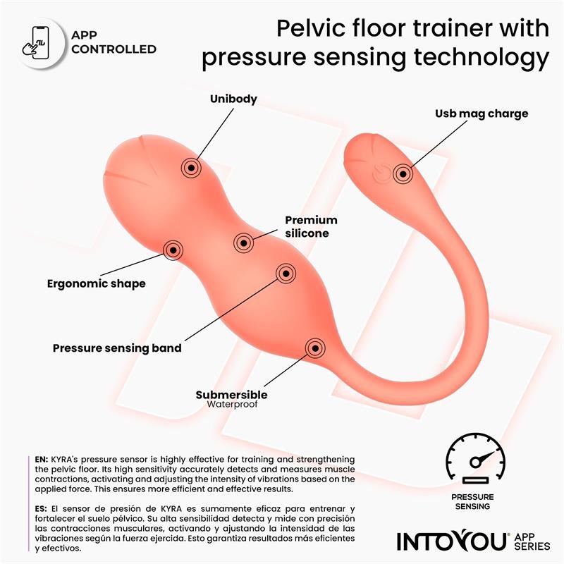 Kyra Pelvic Floor Trainer with Pressure Sensing and App - Image 3