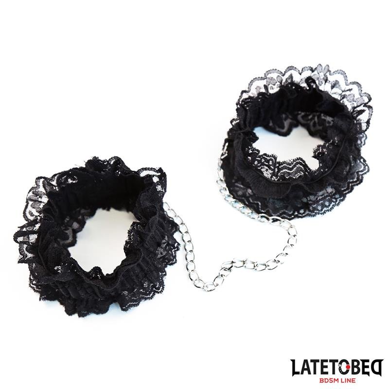 Lace Elastic Ankle Restraints Black - Image 2