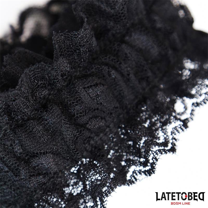 Lace Elastic Ankle Restraints Black - Image 3