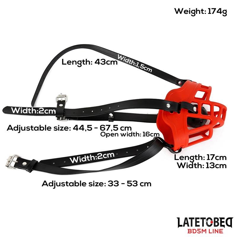 Muzzle with Breathable Gag Ball - Image 12