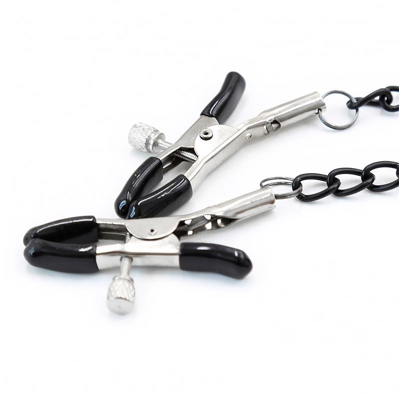 O Ring Gag and Nipple Clamps Vegan Leather - Image 5