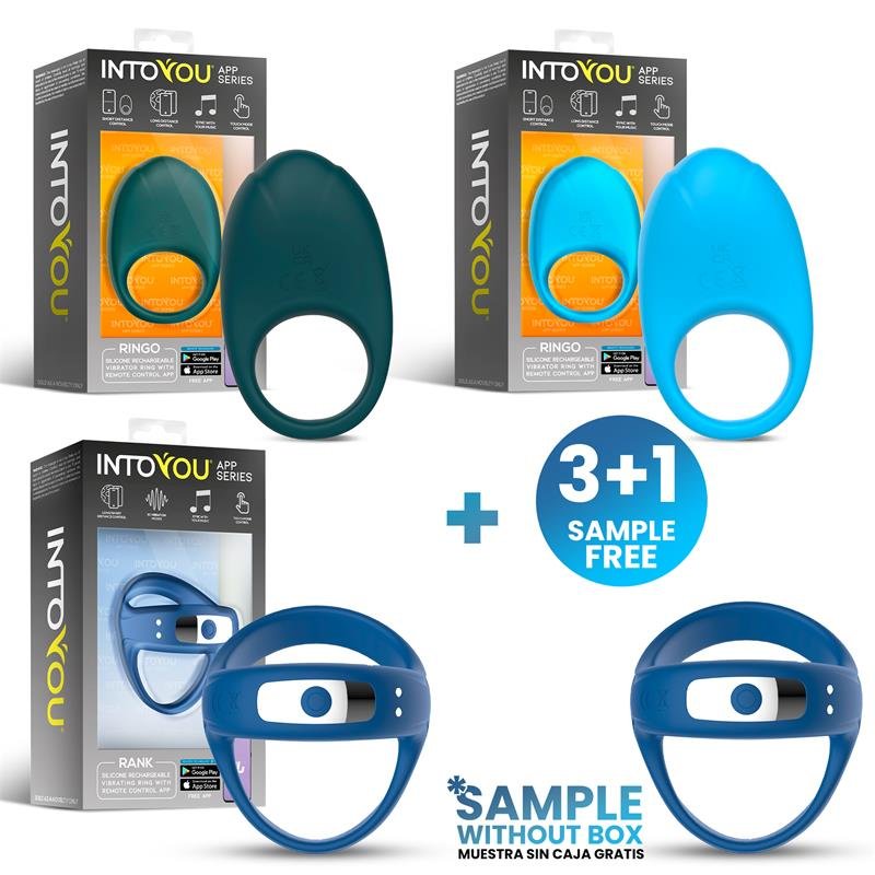 Pack 3 + Tester Asorted Penis Ring Ringo and Rank APP