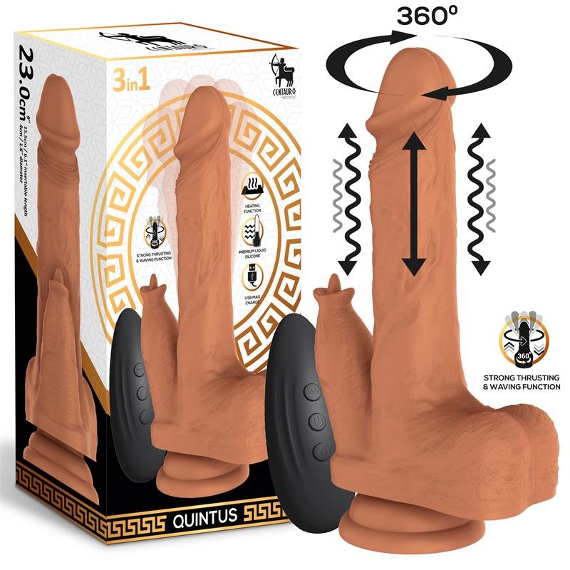 Quintus Dildo with Thrusting, Waving and Vibration 9 - 23 cm