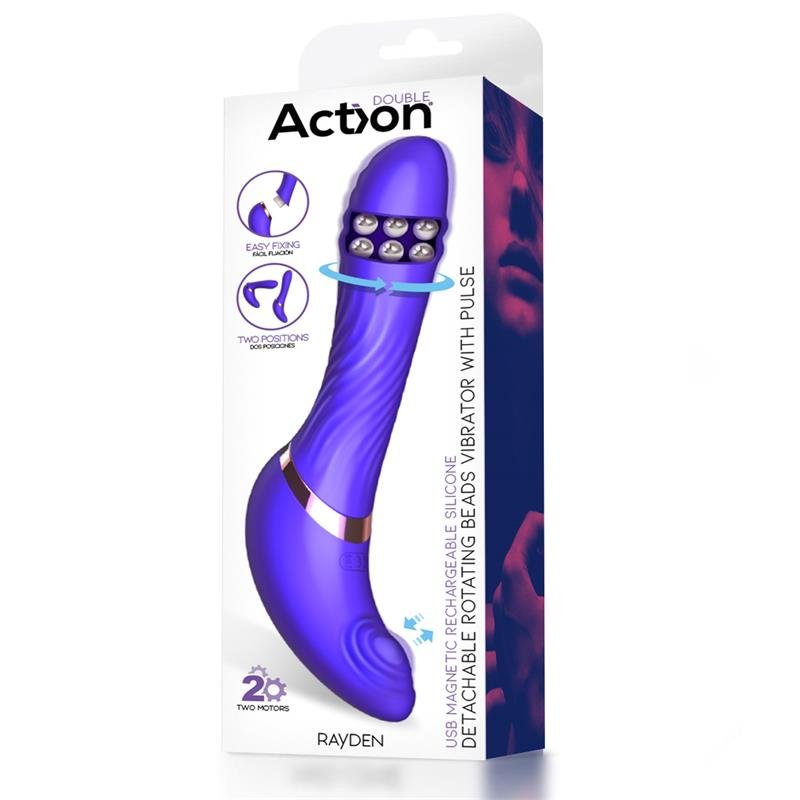 Rayden Detachable Rotating Beads Vibrator with Pulsation Two Positions - Image 12