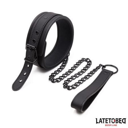 Set Collar and Leash Neoprene Black