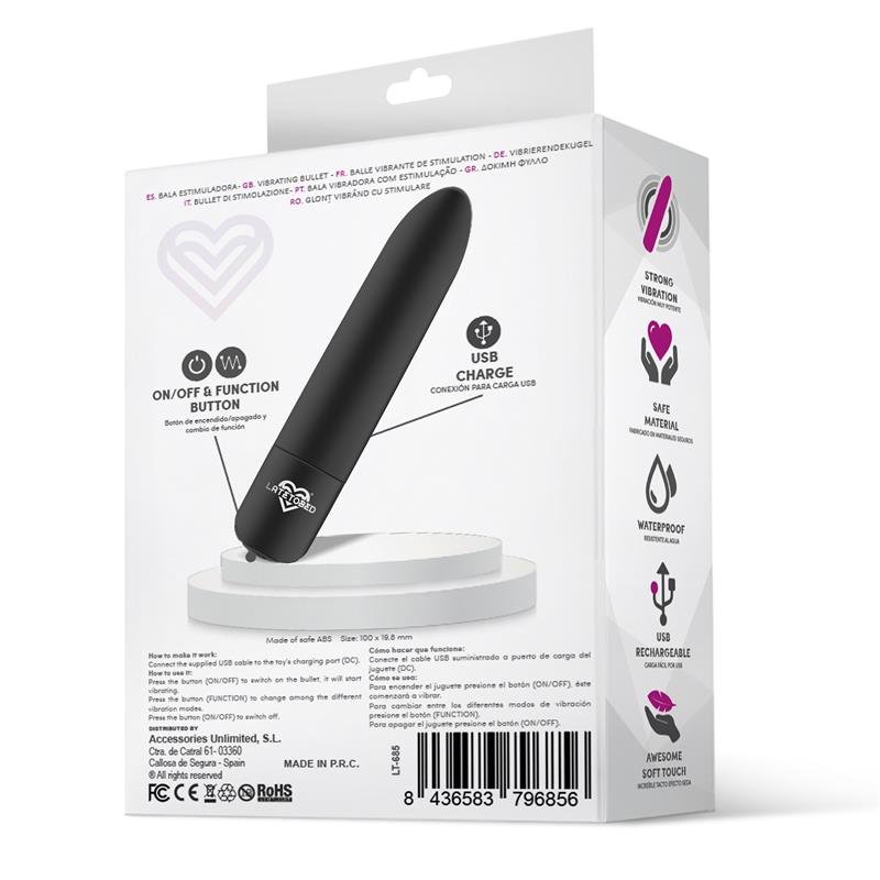 Shoty Vibrating Bullet USB 10 Speeds Powerful Motor Black - Image 3