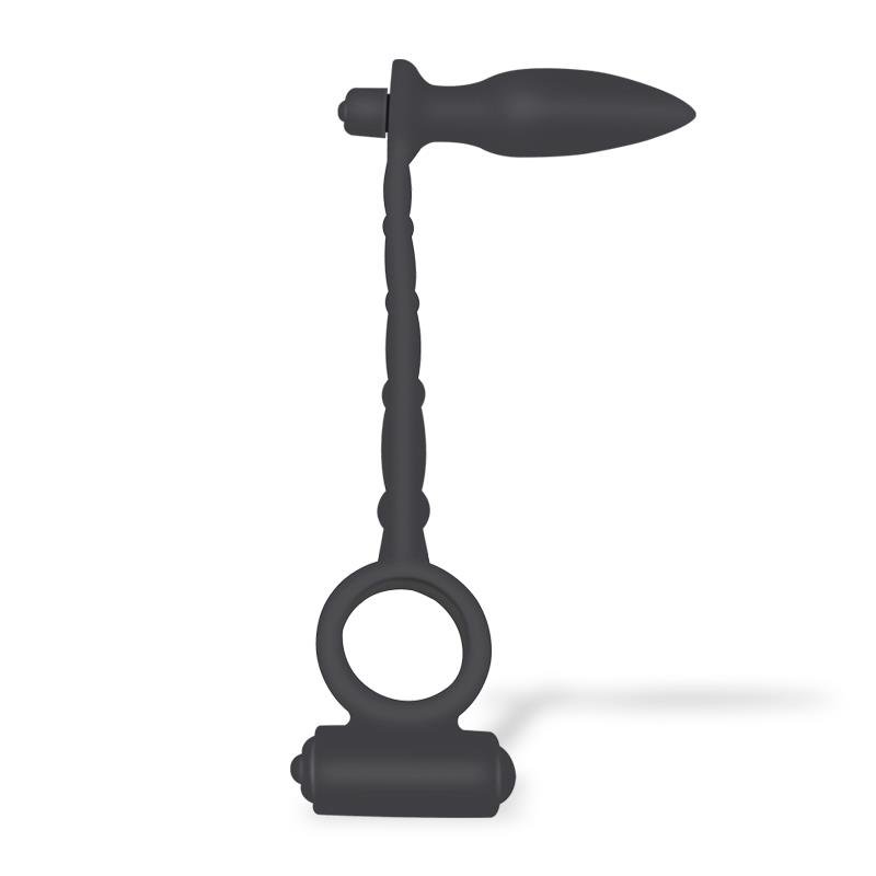 Sugilite Vibrating Anal Plug with Penis Ring with vibration - Image 2