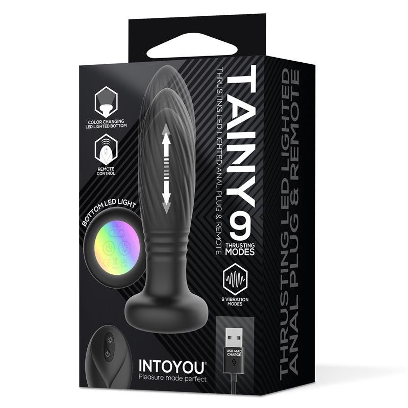 Tainy Thrusting Led Lighted Anal Plug with Remote Control - Image 9