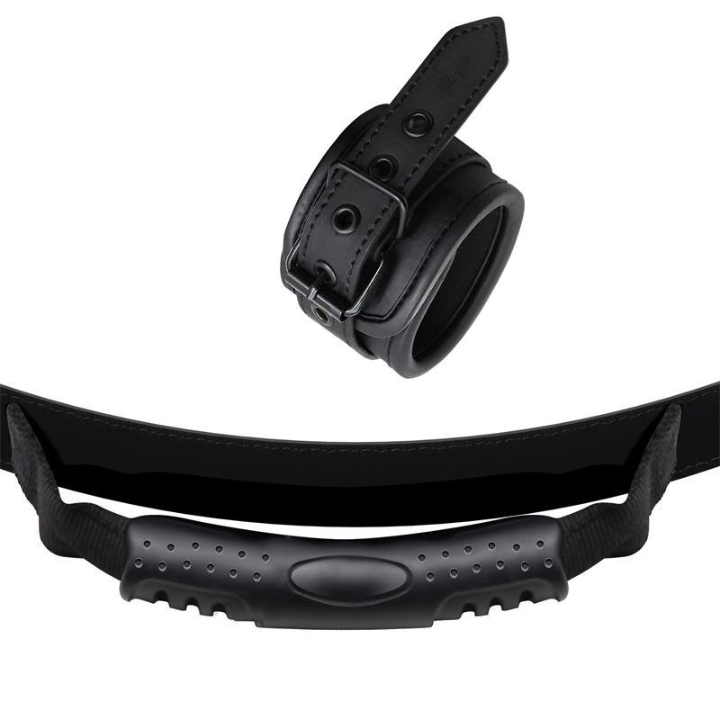 Vegan Leather Cuffs with Handle - Image 3