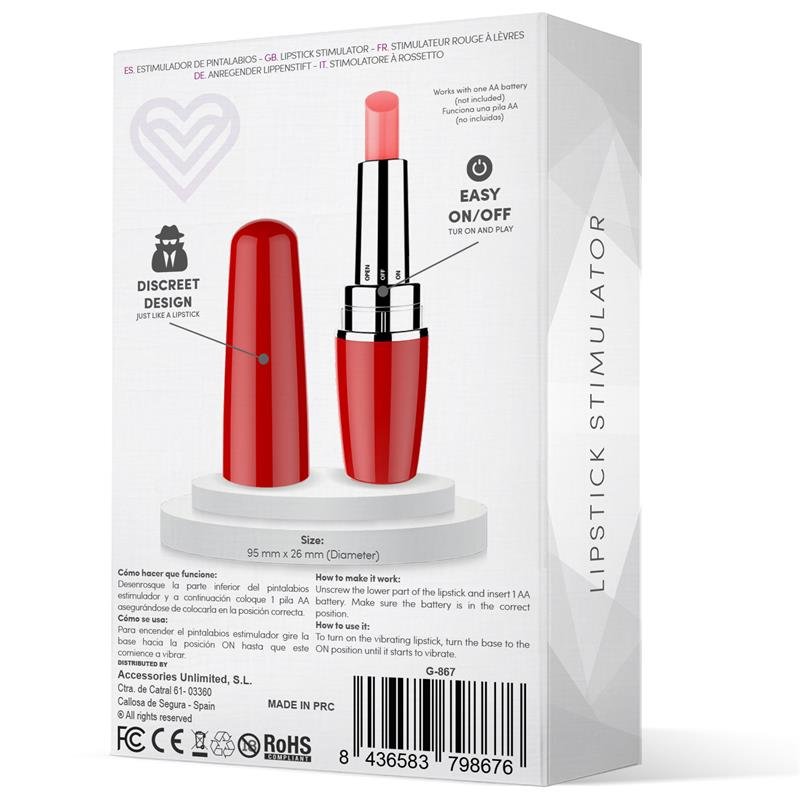 Viblips Lipstick Stimulator Red - Image 3