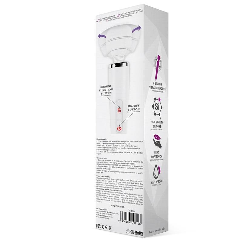 Wanda Wired Wand Massager White - Image 3