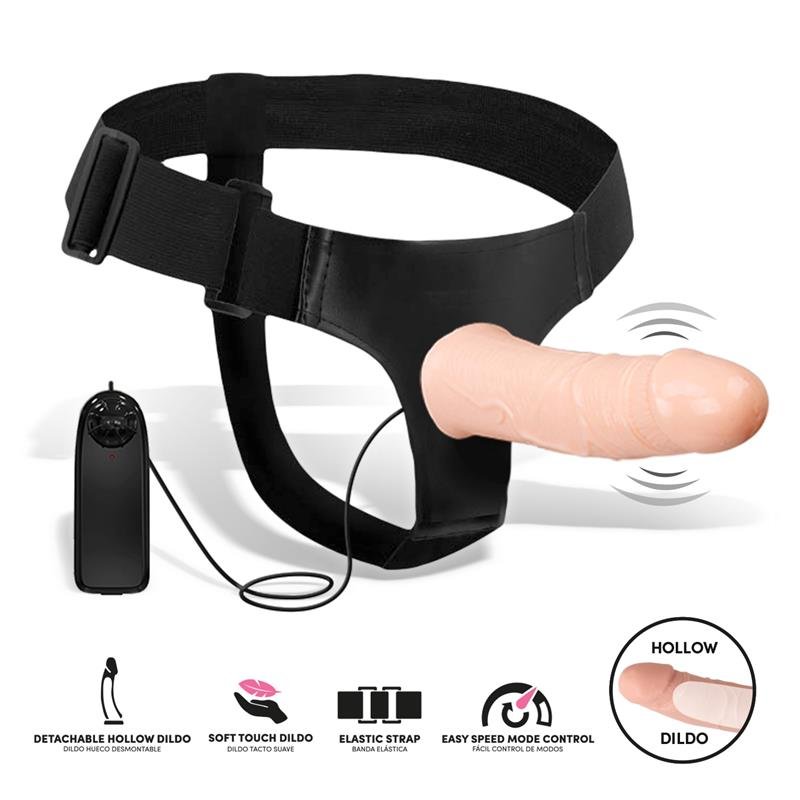 Wobox Detachable Strap-On with Hollow Dildo, Vibration and Remote Control - Image 2