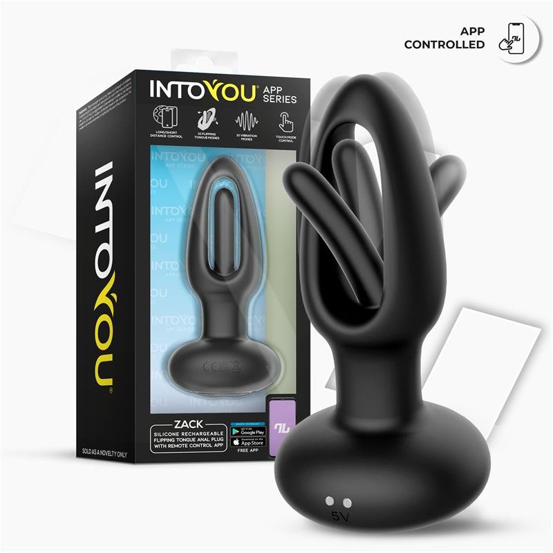 Zack Anal Plug with Flipping Tongue and Vibration with App - Image 9