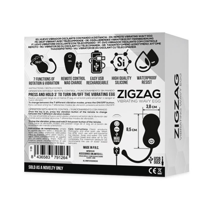 Zigzag Vibrating and Zigzagging Egg with Remote Control - Image 3