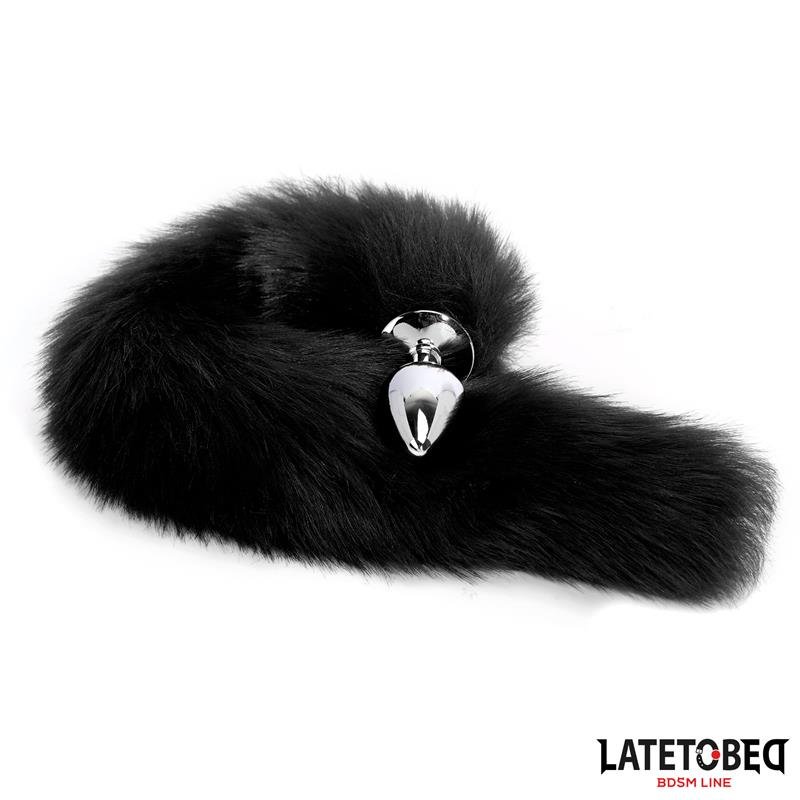 Anal plug with tail Black 40 cm - Image 3