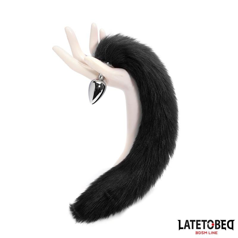 Anal plug with tail Black 40 cm - Image 10