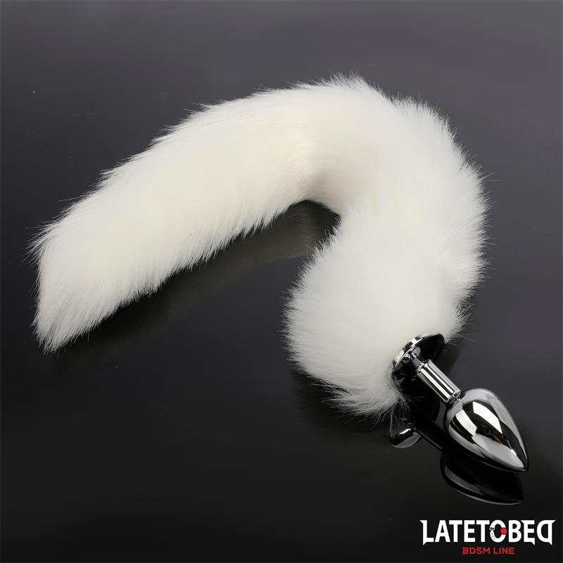 Anal plug with tail White 40 cm - Image 4