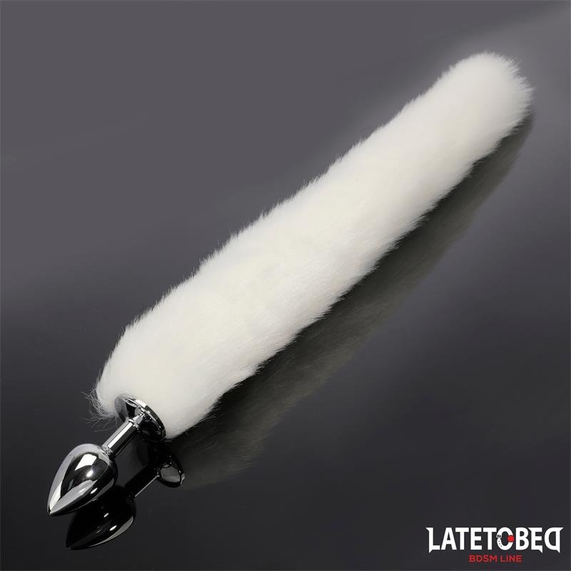 Anal plug with tail White 40 cm - Image 8