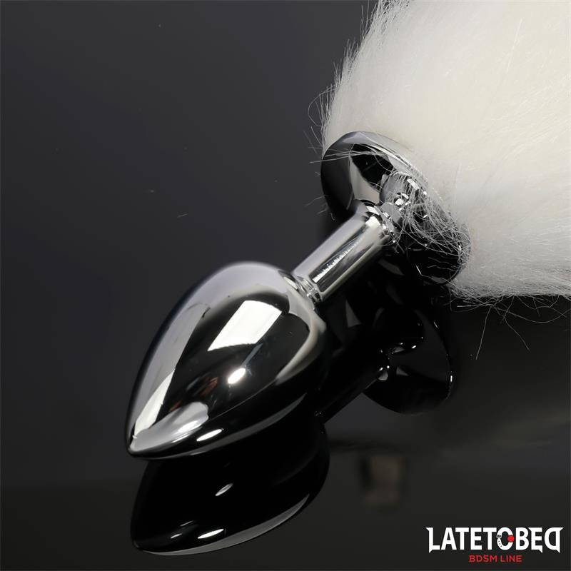 Anal plug with tail White 40 cm - Image 9
