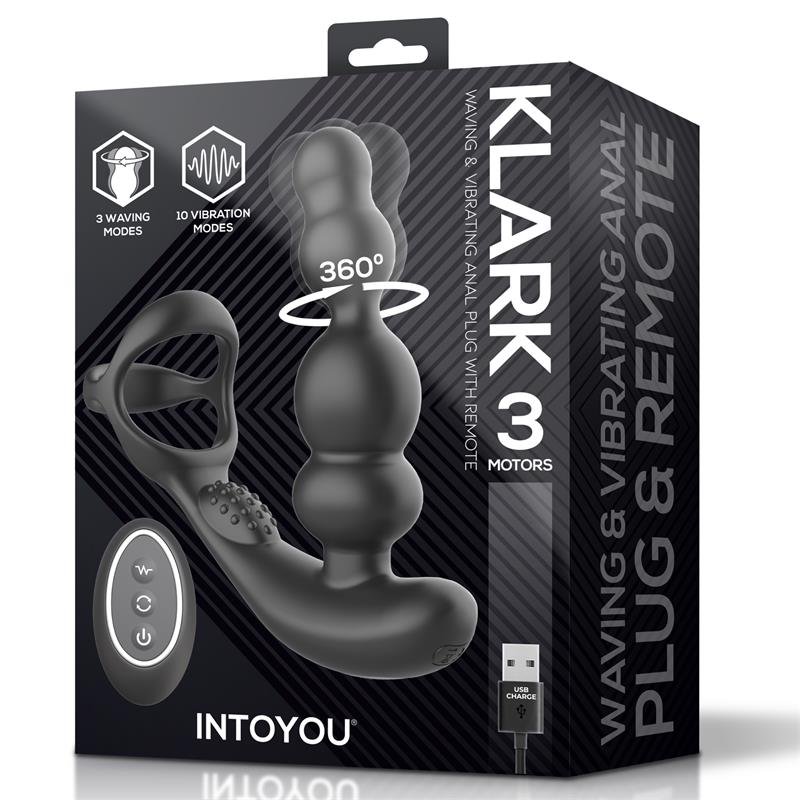 Klark Vibrating and Waving Butt Plug with Remote - Image 2