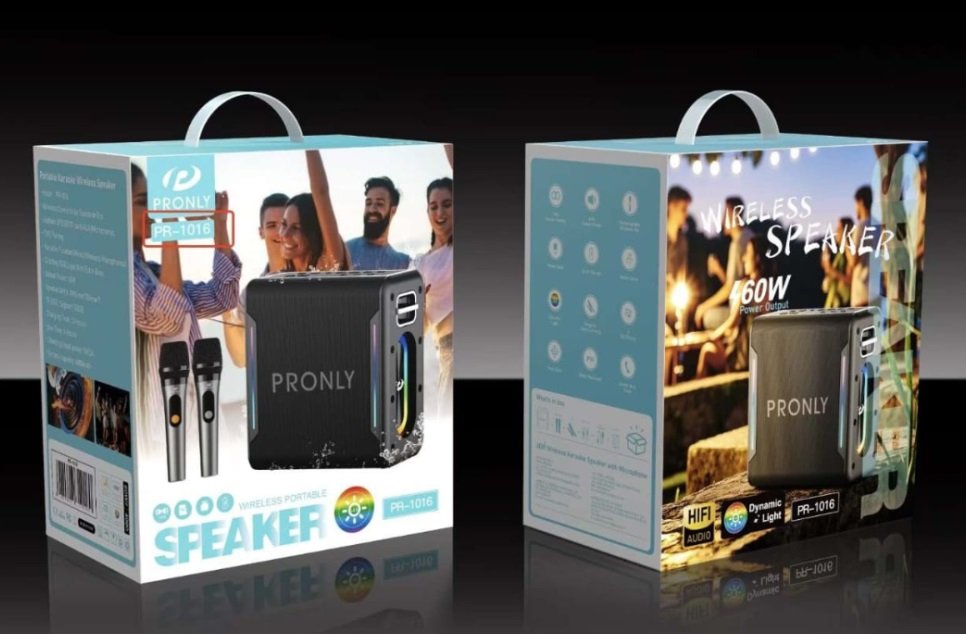 Φορητό ηχείο Bluetooth με 2 μικρόφωνα Karaoke - PR-1016 - 241373 - Image 3