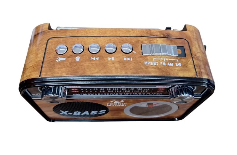 Επαναφορτιζόμενο ραδιόφωνο Retro με Bluetooth - PR-1002BT - 241434 - Brown - Image 4