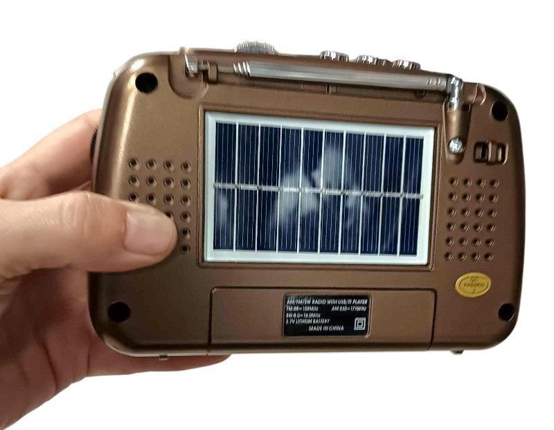 Επαναφορτιζόμενο ραδιόφωνο με ηλιακό πάνελ - PX31BTS - 401315 - Brown - Image 2