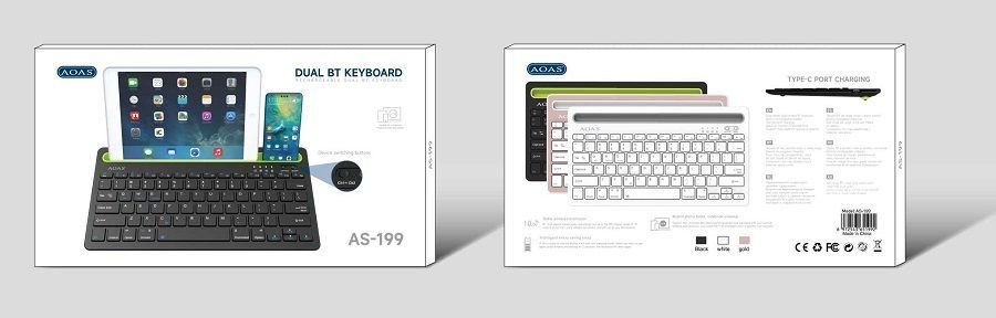 Ασύρματο πληκτρολόγιο Bluetooth - AS199 - AOAS - 651992 - Pink - Image 2