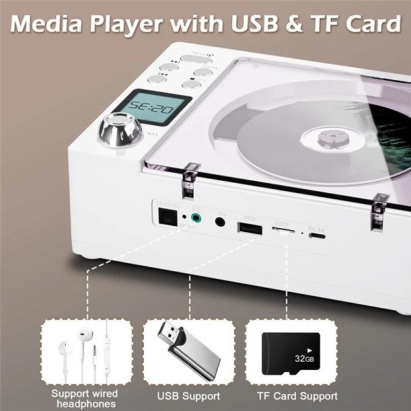 Φορητό ραδιόφωνο & CD Player - CD-3100 - 718228 - White - Image 3