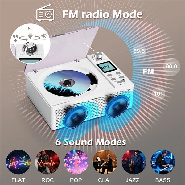 Φορητό ραδιόφωνο & CD Player - CD-3100 - 718228 - White - Image 2