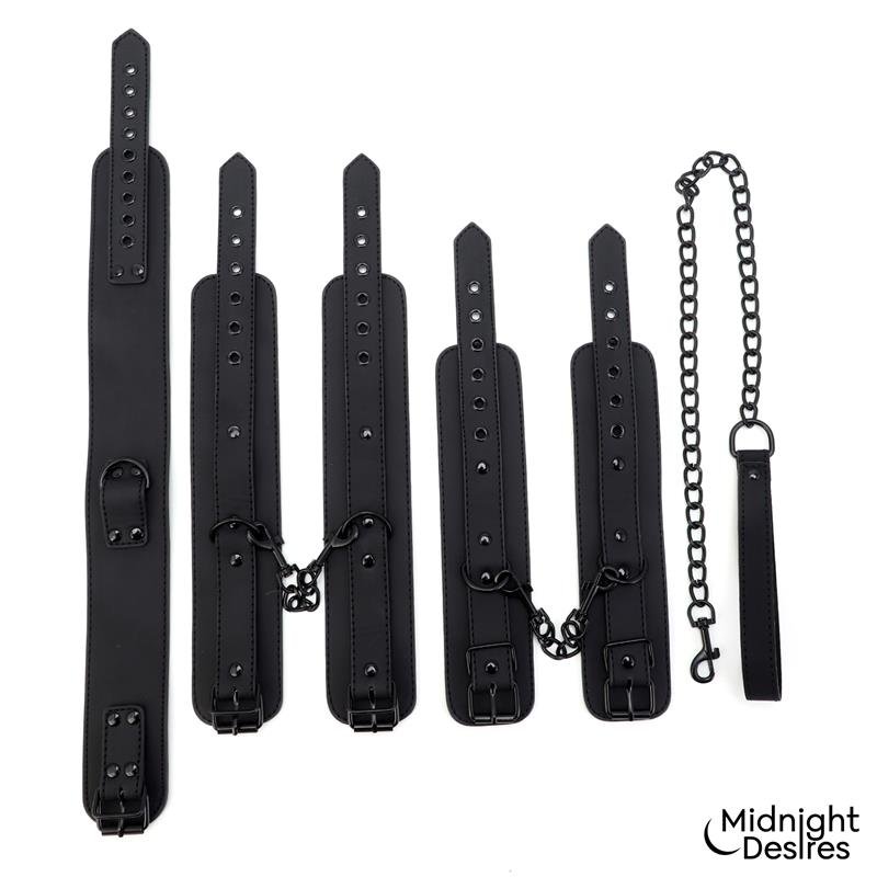Restraint Set with Collar with Leash and Cuffs - Image 6