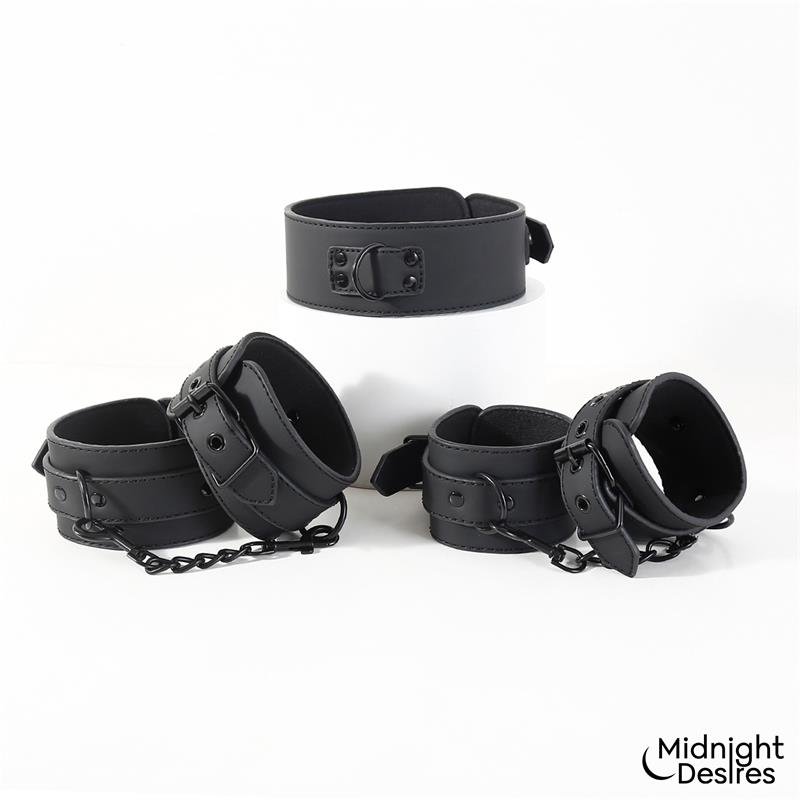 Restraint Set with Collar with Leash and Cuffs - Image 7