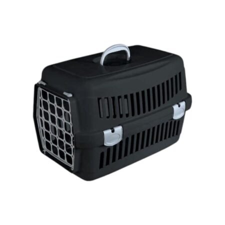 Κλουβί μεταφοράς κατοικιδίου πλαστικό - Felix - 48x32.5x32.5cm - 005111 - Black/Grey