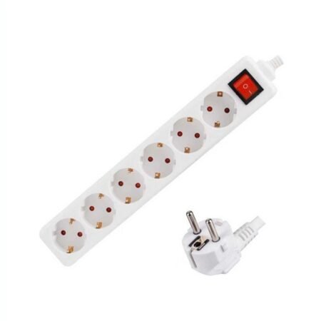 Πολύπριζο 6 θέσεων Σούκο με διακόπτη - ST-NGB06S - 1.5m - 068264