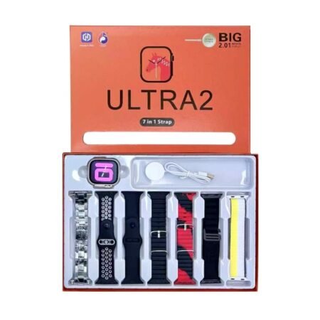 Σετ Smartwatch με 7 λουράκια - ULTRA2 - 814154 - Orange