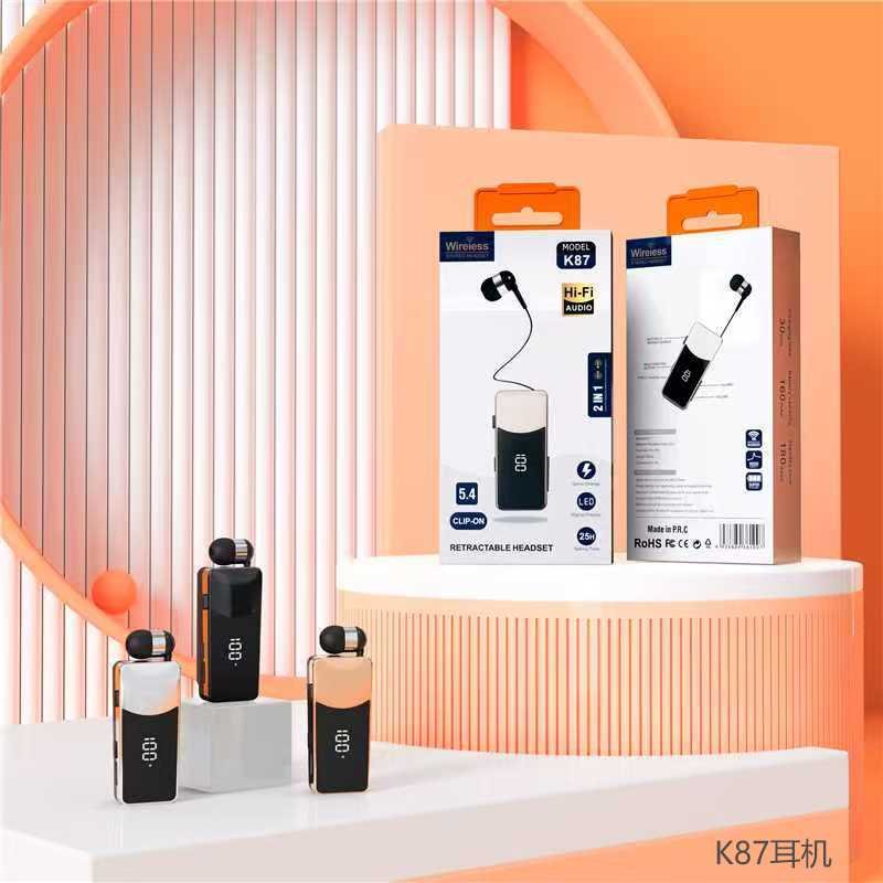 Ασύρματο ακουστικό Bluetooth - K87 - 814383 - Black - Image 2