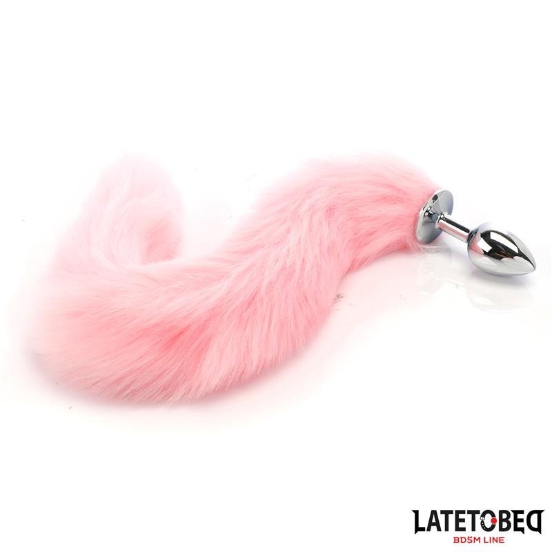 Anal Plug with Fox Tail Pink 40 cm - Image 3