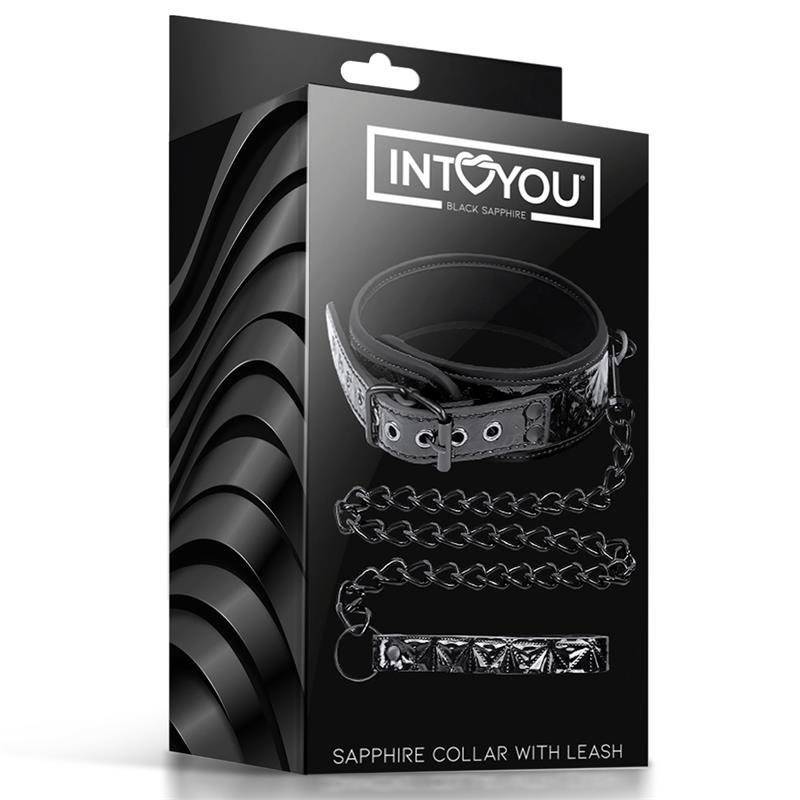 Collar with Leash Sapphire Vegan Leather - Image 7